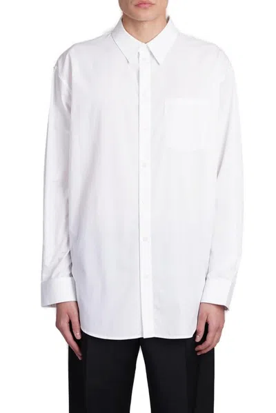 Helmut Lang Oversized Poplin Shirt In White