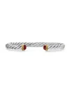 David Yurman Men's Cable Cuff Bracelet In Sterling Silver In Red Tigers Eye