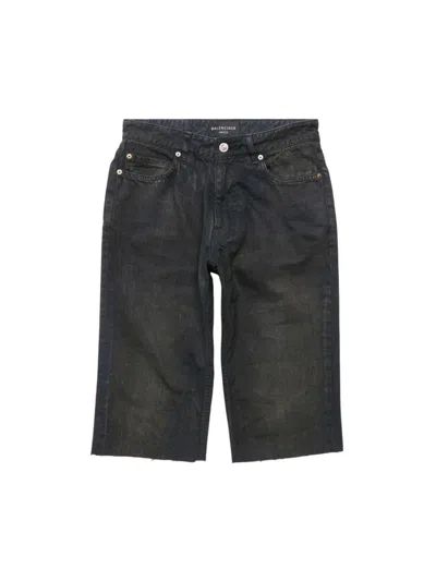 Balenciaga Knielange Jeans-shorts In Brown