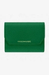 Maison De Sabre Women's Leather Trifold Wallet In Emerald Lily