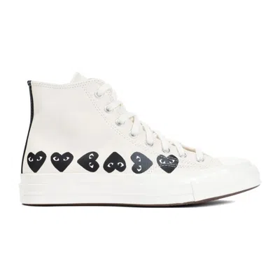 Comme Des Garçons X Converse Men's Chuck 70 Multi Heart High-top Sneakers In White