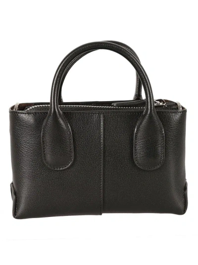Tod's Tods Di Smooth Leather Tote Bag In Black