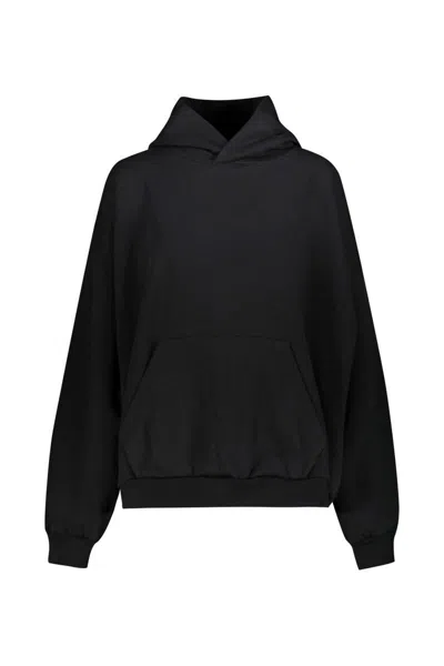 Balenciaga Hoodie With Print On The Back Clothing In Black