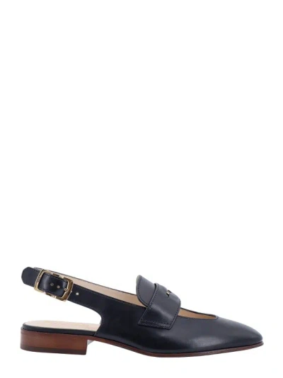 Tod's Leather Slingback Loafer In Black