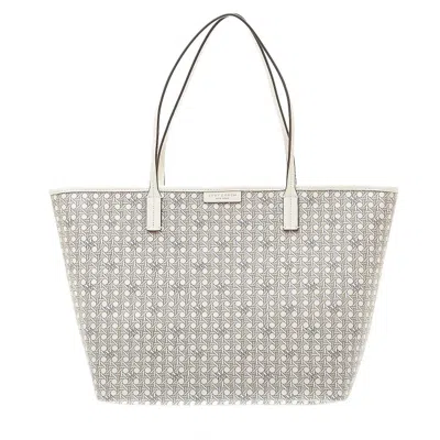 Tory Burch Ever-ready Shopping With White Zip In Grey