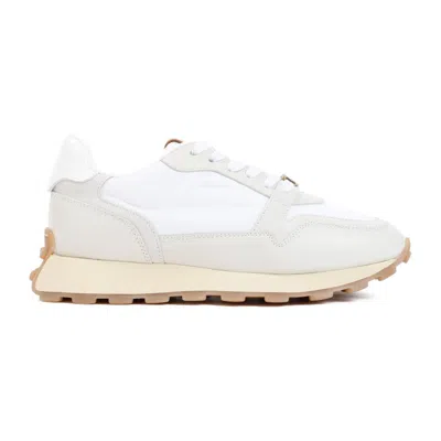 Tod's Panelled Leather Sneakers In White