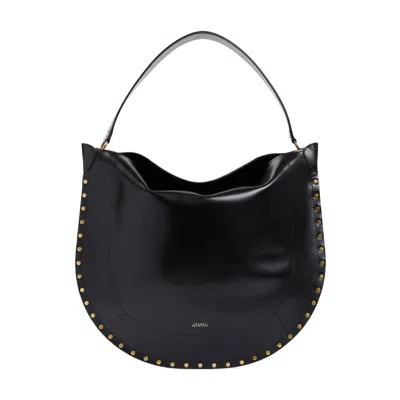 Isabel Marant Oskan Hobo Soft Black Leather Shoulder Bag