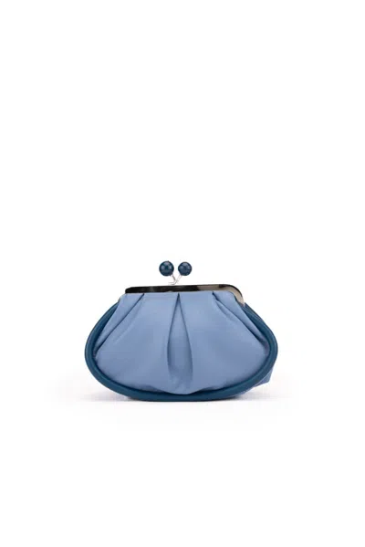 Weekend Max Mara Pasticcino Bag Small Phoebe In Nappa In Light Blue