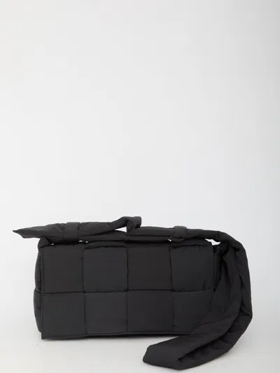 Bottega Veneta Padded Tech Cassette Bag In Black / Parakeet