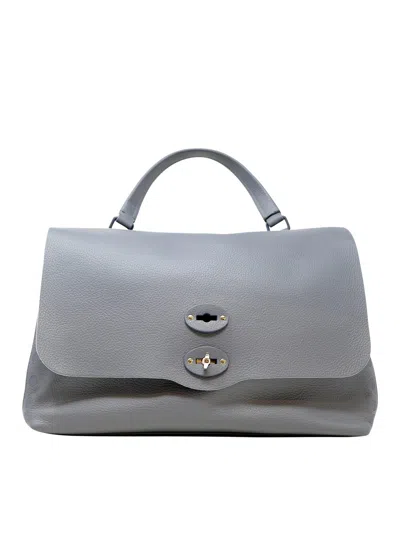 Zanellato 6800 0380000 Z0530 Postina Pura 2.0 Luxethic Blue M Handbag In Grey