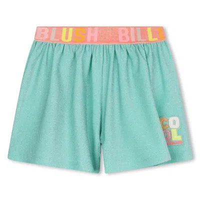 Billieblush Kids' Logo-patch Shorts In Green