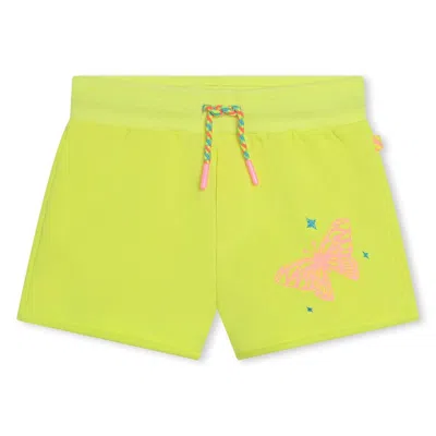 Billieblush Kids' Butterfly-print Cotton Shorts In Yellow
