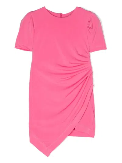 Miss Grant Kids' Gathered-detail Dress In Pink