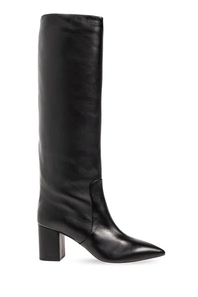 Paris Texas Anja Leather Knee Boot In 黑色