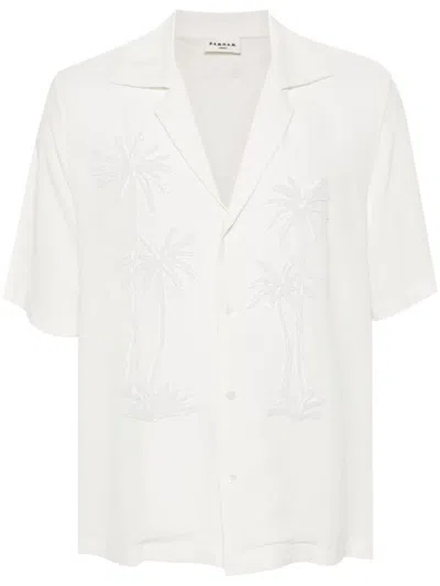P.a.r.o.s.h Palm-tree Embellished Shirt In Bianco
