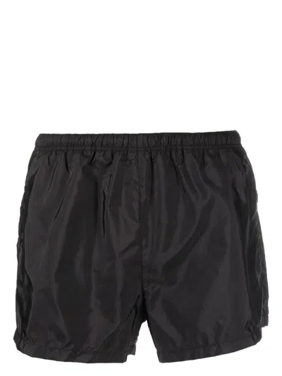 Prada Logo-print Swim Shorts In Nero