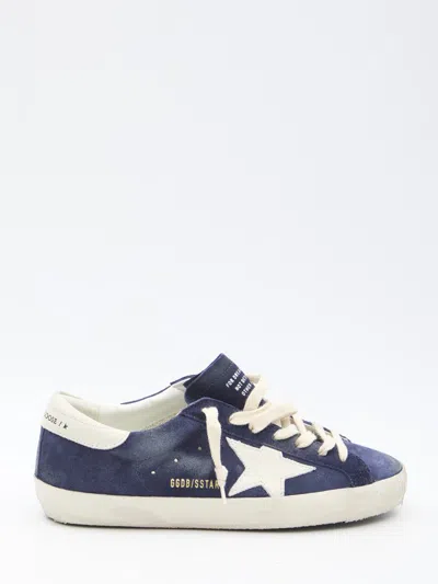 Golden Goose Super-star Suede Trainers In Blue