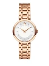 MOVADO 1881 Diamond & Rose Goldtone Stainless Steel Bracelet Watch