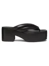 Dries Van Noten Leather Platform Sandals In Black