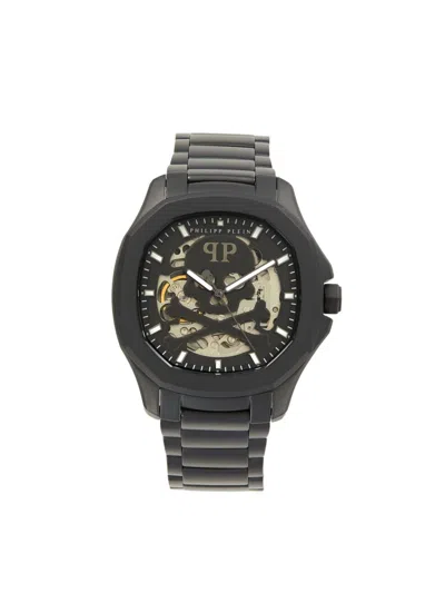 Philipp Plein Men's 42mm $keleton $pectre Ip Black Stainless Steel Bracelet Automatic Watch