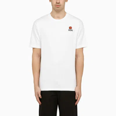 Kenzo Crew-neck T-shirt With Logo In White