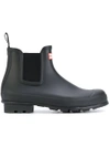 Hunter Original Chelsea Short Slip-on Rain Boots In Black