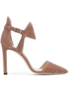 Jimmy Choo Moon 100 Ballet Pink Crushed Velvet Closed Toe Pumps