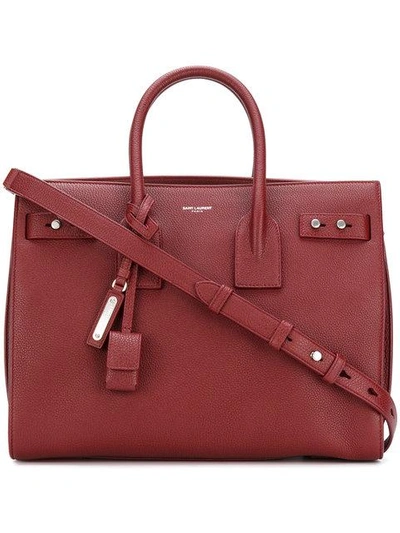 Saint Laurent Sac De Jour Small Textured-leather Tote In Sandlewood