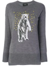 MARKUS LUPFER sequin polar bear jumper ,KN215012333706