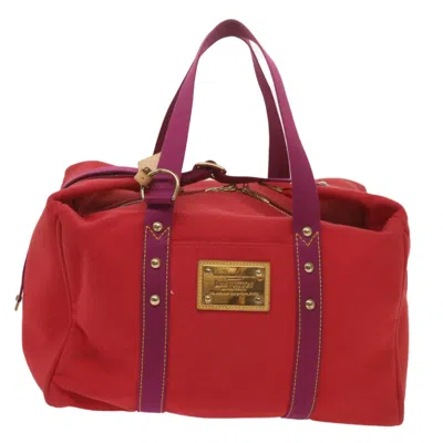 Pre-owned Louis Vuitton Antigua Red Canvas Travel Bag ()