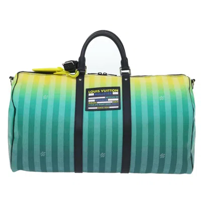 Pre-owned Louis Vuitton Keepall Bandouliere 50 Green Canvas Travel Bag ()