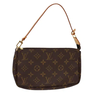 Pre-owned Louis Vuitton Pochette Accessoires Beige Canvas Clutch Bag ()