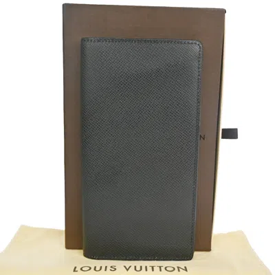 Pre-owned Louis Vuitton Portefeuille Black Leather Wallet  ()