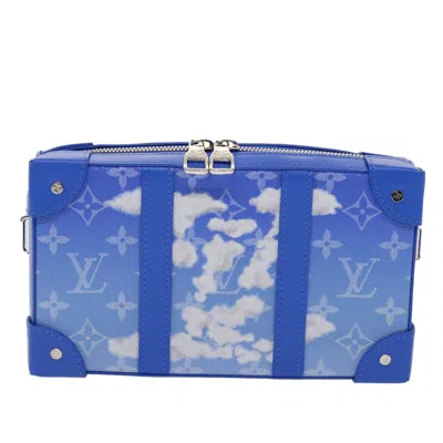 Pre-owned Louis Vuitton Trunk Blue Canvas Shoulder Bag ()