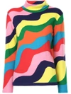 MIRA MIKATI WAVE PATTERN KNIT TOP,KN01BAW1712320752