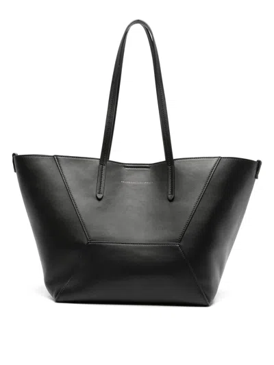 Brunello Cucinelli Monili Shopper Bag In Black