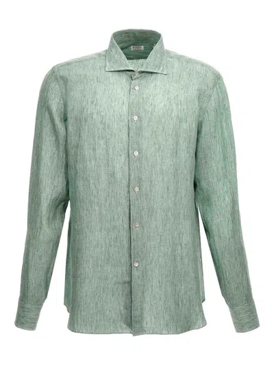 Borriello Napoli Linen Shirt In Green