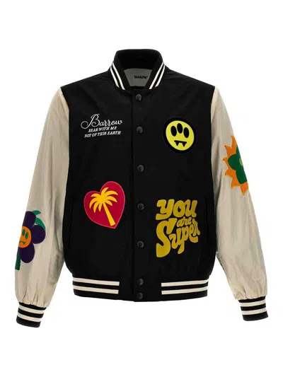 Barrow Logo-patch Bomber Jacket In Multicolour