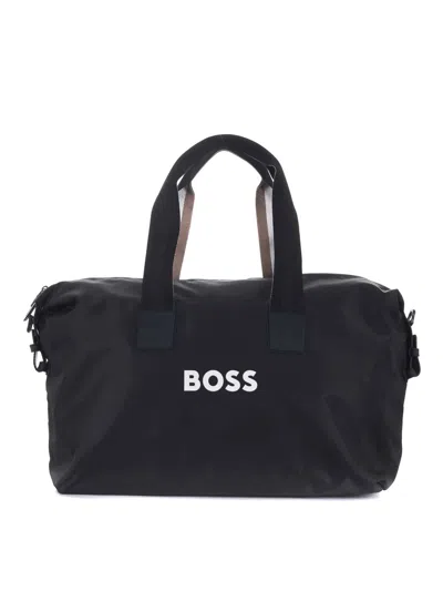 Hugo Boss Boss Daffle Bag In Black
