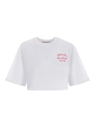 Philosophy Di Lorenzo Serafini T-shirt  Woman Color Fuchsia In White