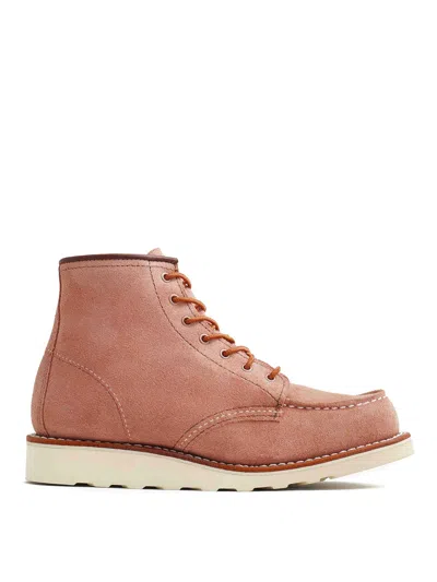 Red Wing Shoes Classic Moc Ankle Boots In Pink