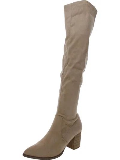 Dolce Vita Tempt Womens Faux Suede Over-the-knee Boots In Brown