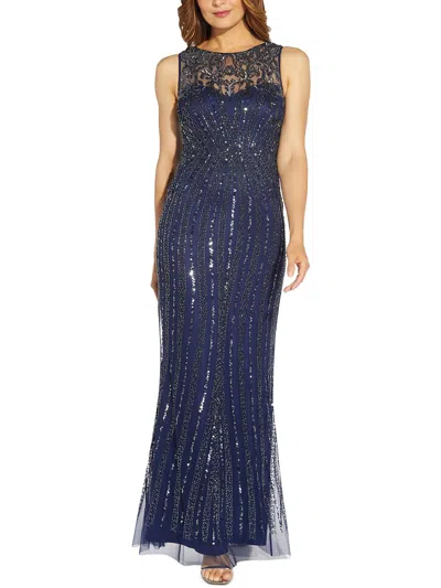 Adrianna Papell Womens Sequin Tank Evening Dress In Multi