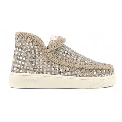 Mou Women's Summer Eskimo Woven Textiles Sneaker In Gold