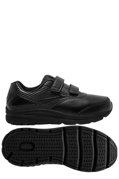 Brooks Women's Addiction Walker V-strap 2 Sneaker - 2e/extra Wide Width In Black/black