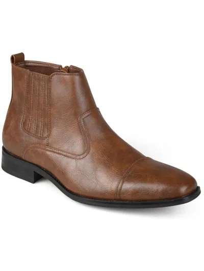 Vance Co. Alex Wide Fit Chelsea Boots In Brown