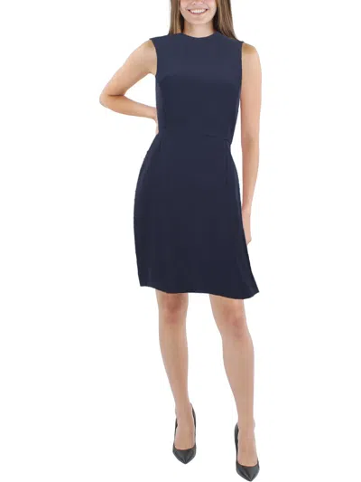 French Connection Womens Sleeveless Mini Sheath Dress In Blue