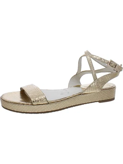 Michael Michael Kors Womens Leather Slingback Sandals In White
