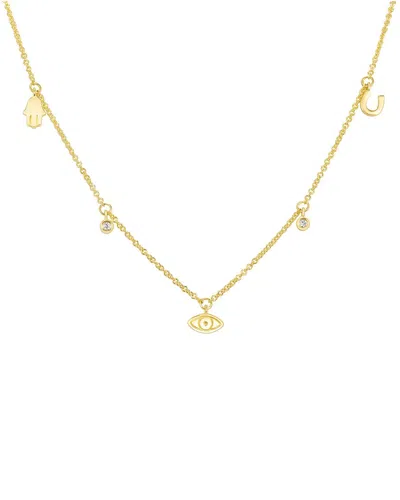 Ron Hami 14k 0.03 Ct. Tw. Diamond Dangling Charm Necklace In Multi