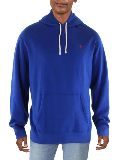 Polo Ralph Lauren Mens Fleece Comfy Hoodie In Blue